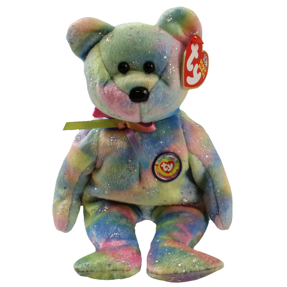 TY Beanie Baby - CLUBBY 6 the Bear (Rainbow Version) (8.5 inch)