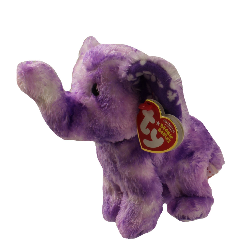 TY Beanie Baby - COASTLINE the Purple Elephant (6.5 inch)