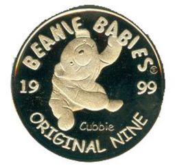 TY Beanie Baby Silver Coin - CUBBIE the Bear