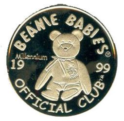TY Beanie Baby Silver Coin - MILLENNIUM the Bear