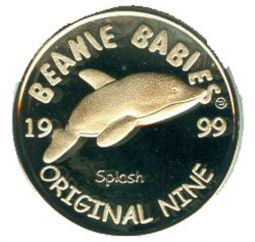 TY Beanie Baby Silver Coin - SPLASH the Whale