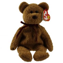 TY Beanie Baby - CURLY the Brown Nappy Bear (9 inch)