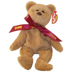 TY Beanie Baby - CURLY the Bear ( Ragtime Musical Version - Maroon Ribbon )