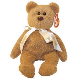 TY Beanie Baby - CURLY the Bear ( Ragtime Musical Version - Ivory Ribbon )
