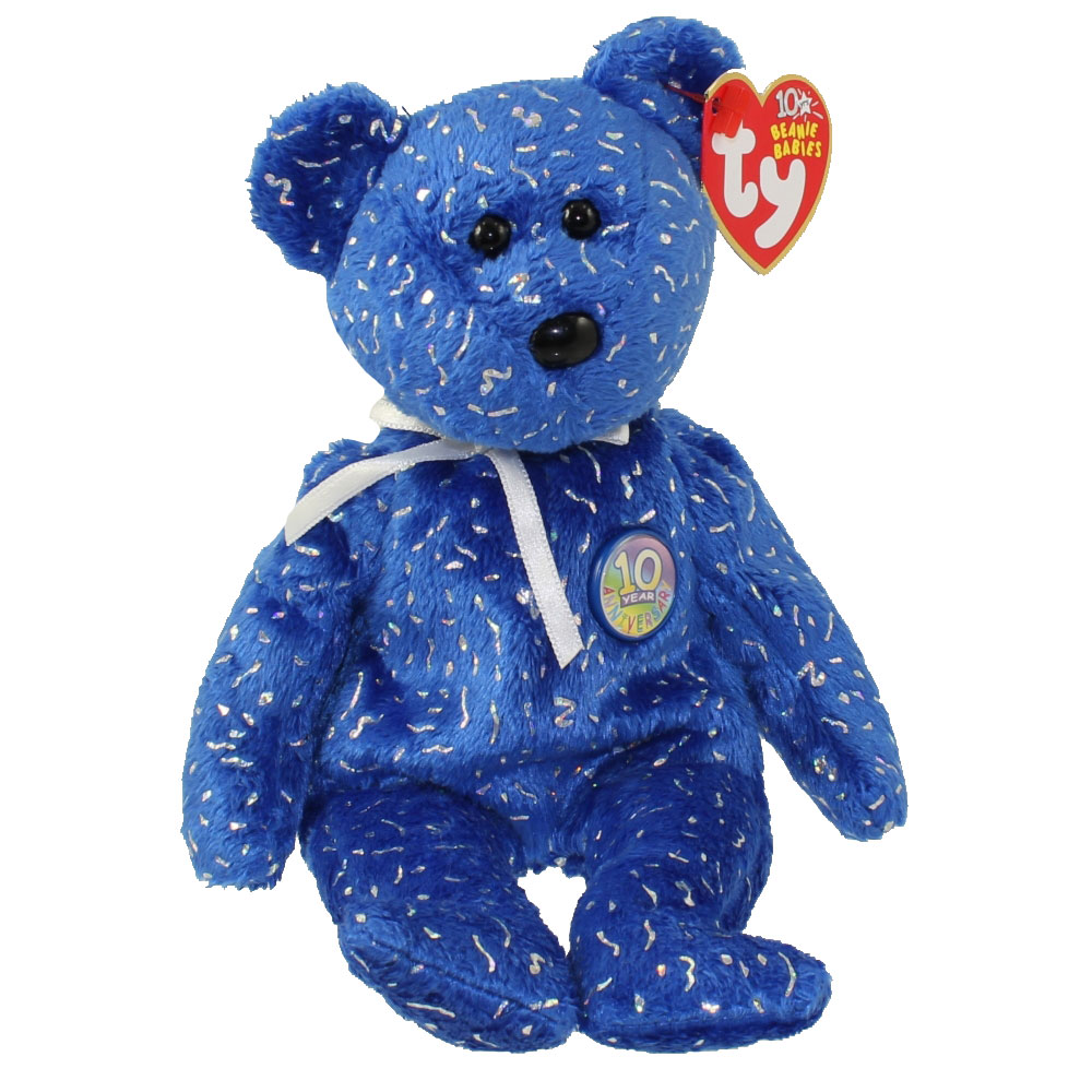 TY Beanie Baby - DECADE the Bear (Royal Blue Version) (8.5 inch)