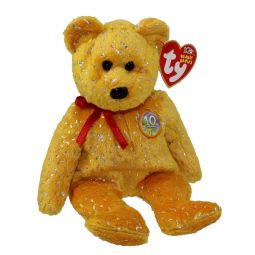 TY Beanie Baby - DECADE the Bear (Gold Version) (8.5 inch)