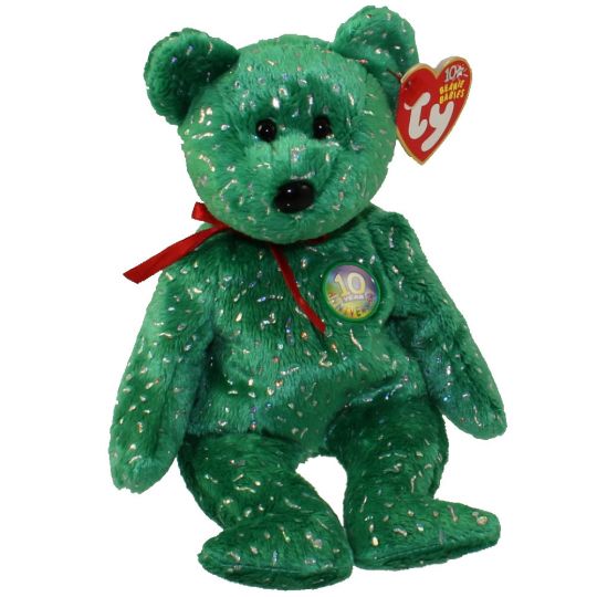 2003 Bear Ty Beanie Baby Decade green MWMT 