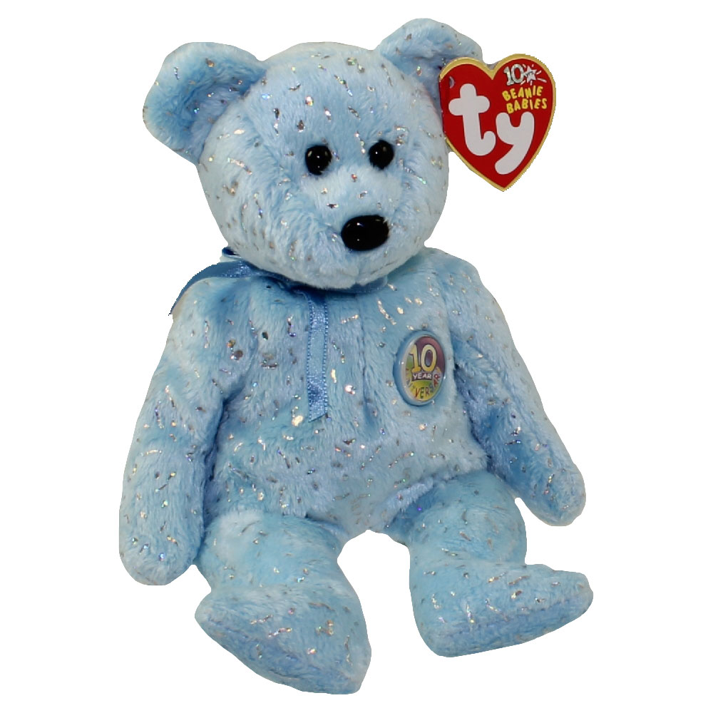 TY Beanie Baby - DECADE the Bear (Light Blue Version) (8.5 inch)