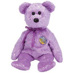TY Beanie Baby - DECADE the Bear (Purple Version) (8.5 inch)