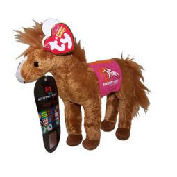 TY Beanie Baby - DERBY 134 the Horse ( PINK - Kentucky Derby version w/extra hang tag) (7.5 inch)