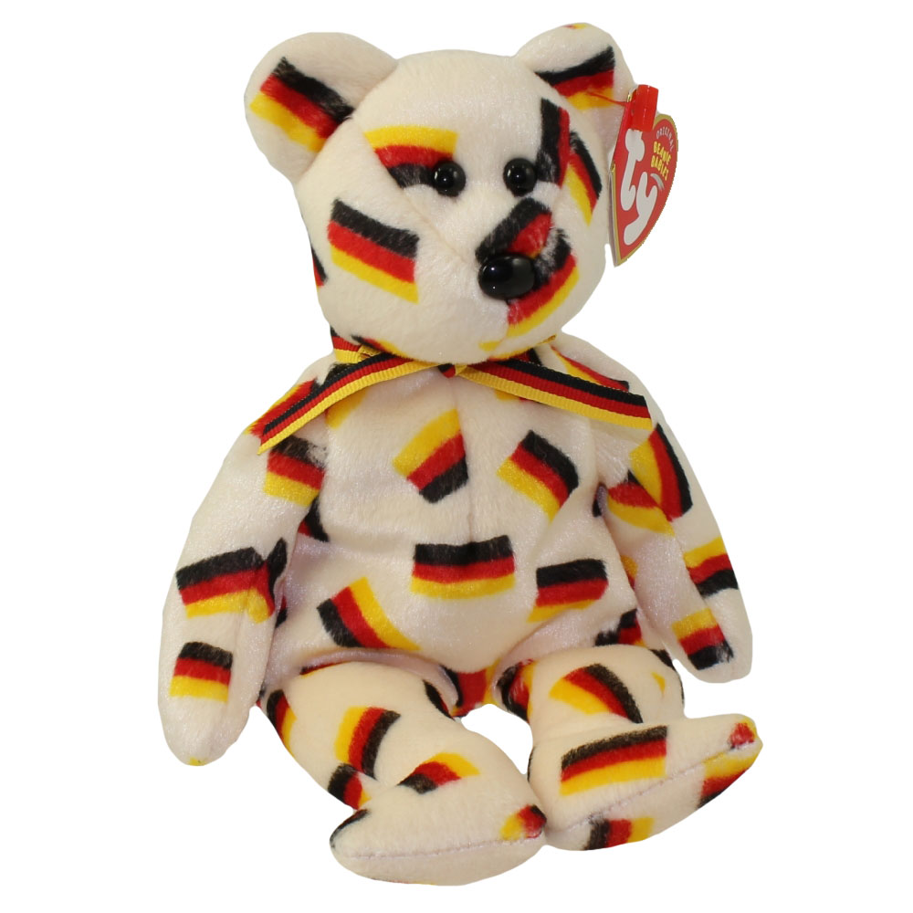 25 Ty Beanie Baby Deutschland Flag Nose Bear Germany Mwmt's 2003 for sale online 