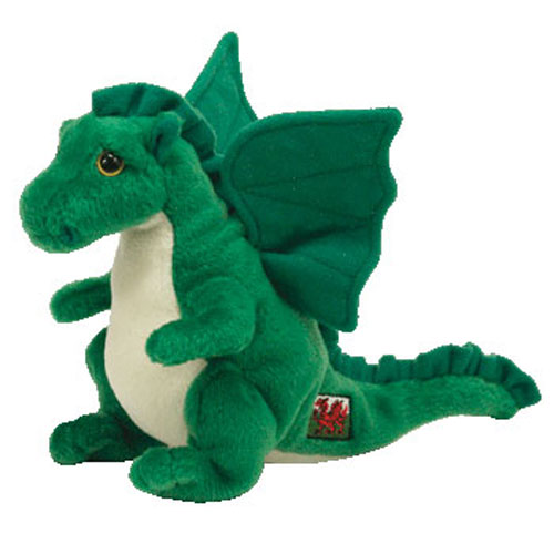 TY Beanie Baby - DEWI Y DDRAIG the Green Dragon (UK Exclusive) (5 inch)