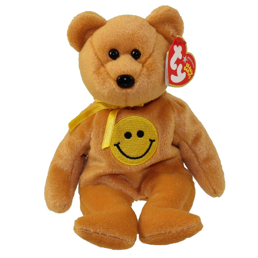 TY Beanie Baby - DIMPLES the Smiley Face Bear (Internet Exclusive) (8.5 inch)