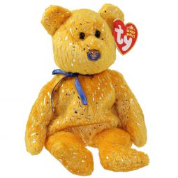 TY Beanie Baby - DISCOVER the Gold Bear (Northwestern Mutual Exclusive) (8.5 inch)