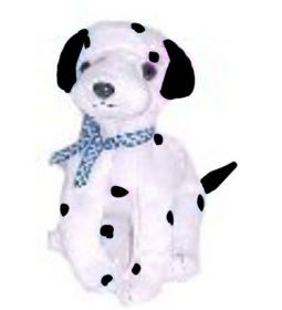 TY Beanie Baby - DIZZY the Dalmatian *CANADA VERSION* (Black Spots, Ears & TAIL ) (5.5 inch)