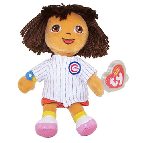 TY Beanie Baby - DORA the Explorer (CUBS UNIFORM - SGA 8-14-2009)