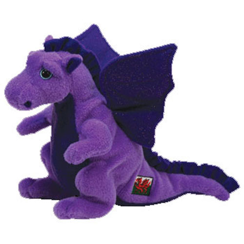 TY Beanie Baby - DWYNWEN the Purple Dragon (UK Exclusive) (5.5 inch)
