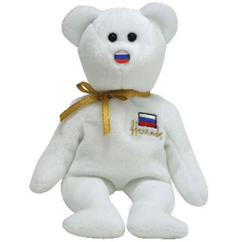 TY Beanie Baby - ELBRUS the Russian Bear (Harrods UK Exclusive - w/ Harrods Logo) (8.5 inch)