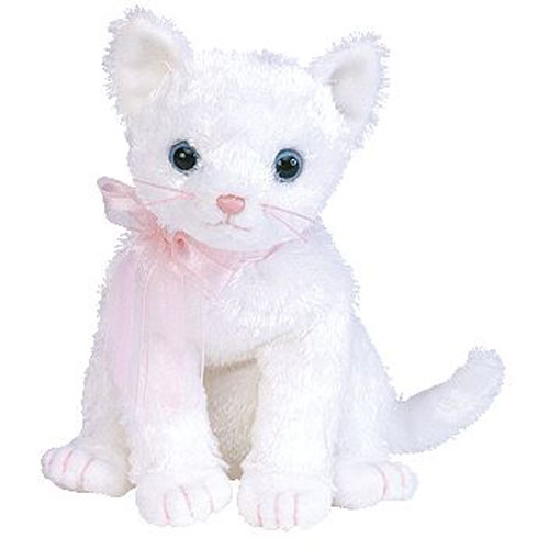 TY Beanie Baby - FANCY the White Cat (6 inch)