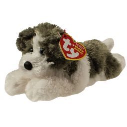 TY Beanie Baby - FETCH the Dog (Grey & White Version) (8 inch)