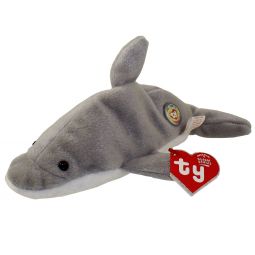 TY Beanie Baby - FLASH the Dolphin (BBOC Exclusive) (7.5 inch)