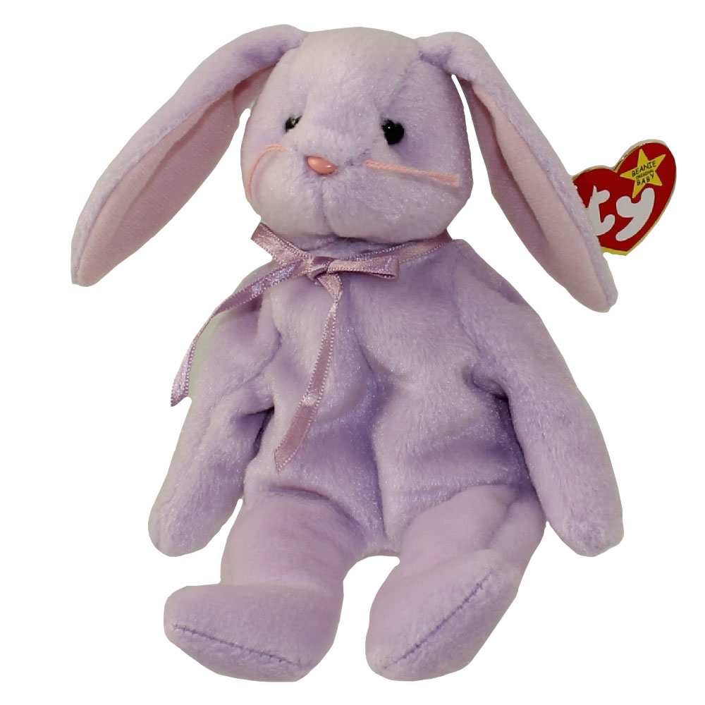 TY Beanie Baby - FLOPPITY the Purple Bunny (8.5 inch)