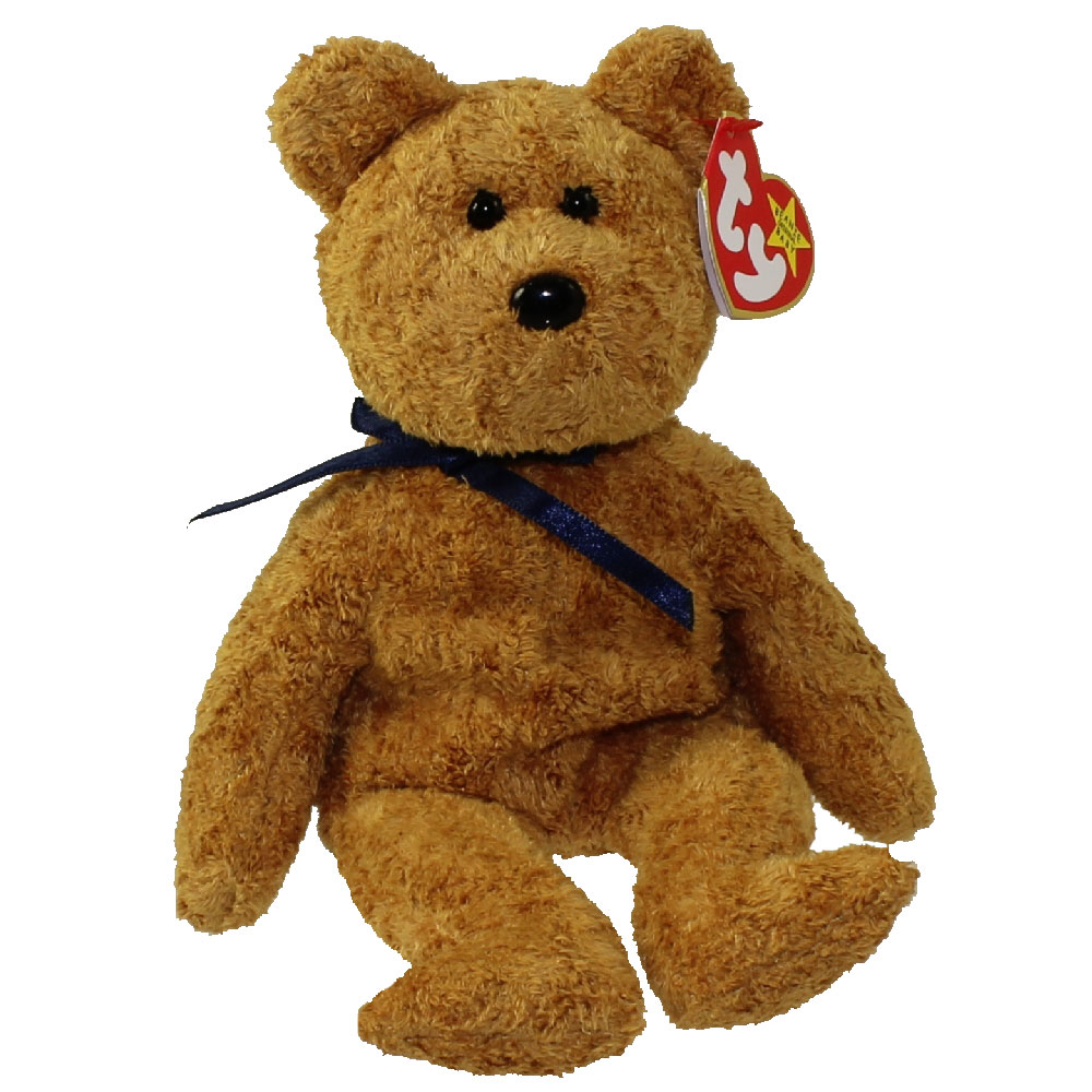 TY Beanie Baby - FUZZ the Bear (9 inch)