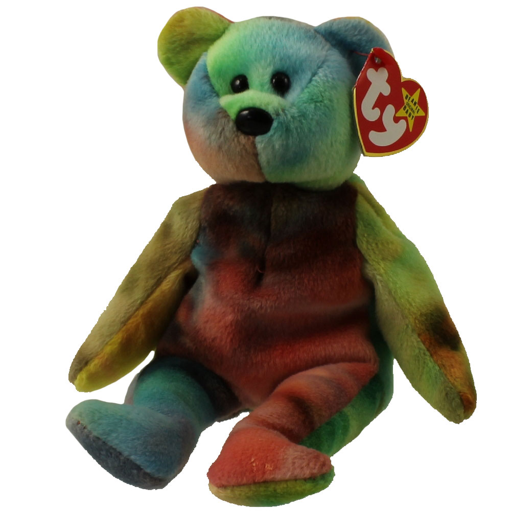TY Beanie Baby - GARCIA the Ty-dyed Bear (4th Gen hang tag) (8.5 inch)