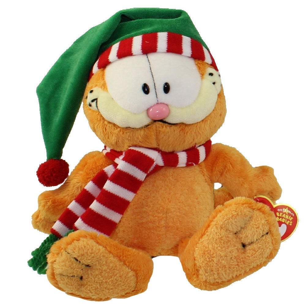 TY Beanie Baby - GARFIELD the Cat (SEASON'S GREETINGS) (8.5 inch)