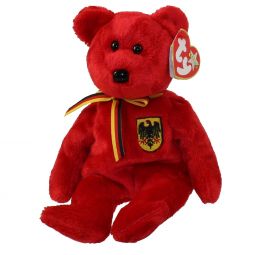 TY Beanie Baby - GRAF VON ROT the Bear (Germany Exclusive) (8.5 inch)