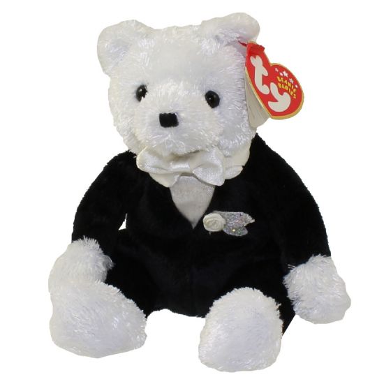 TY Beanie Baby GROOM the Wedding Bear (8 inch):