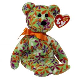 TY Beanie Baby - GROOVEY the Flower Print Bear (8.5 inch)