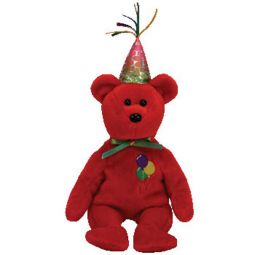 TY Beanie Baby - HAPPY BIRTHDAY the Bear (2007 Red Version) (9 inch)