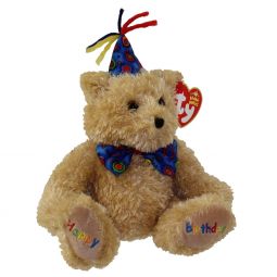 TY Beanie Baby - HAPPY BIRTHDAY the Bear (w/Bow Tie & Hat) (6.5 inch)