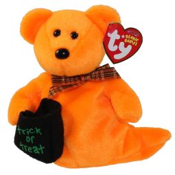 TY Beanie Baby - HAUNTED the Orange Ghost Bear (Borders Exclusive) (6 inch)