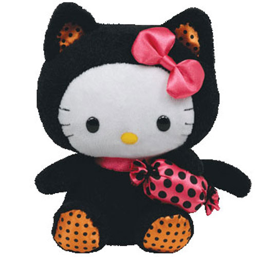 TY Beanie Baby - HELLO KITTY (BLACK CAT COSTUME)