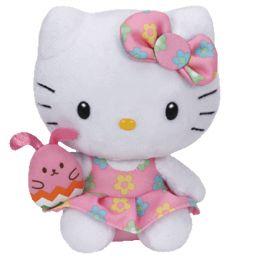 TY Beanie Baby - HELLO KITTY ( SPRING DRESS holding BUNNY ) (5.5 inch)