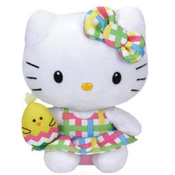 TY Beanie Baby - HELLO KITTY ( SPRING DRESS holding CHICK ) (5.5 inch)