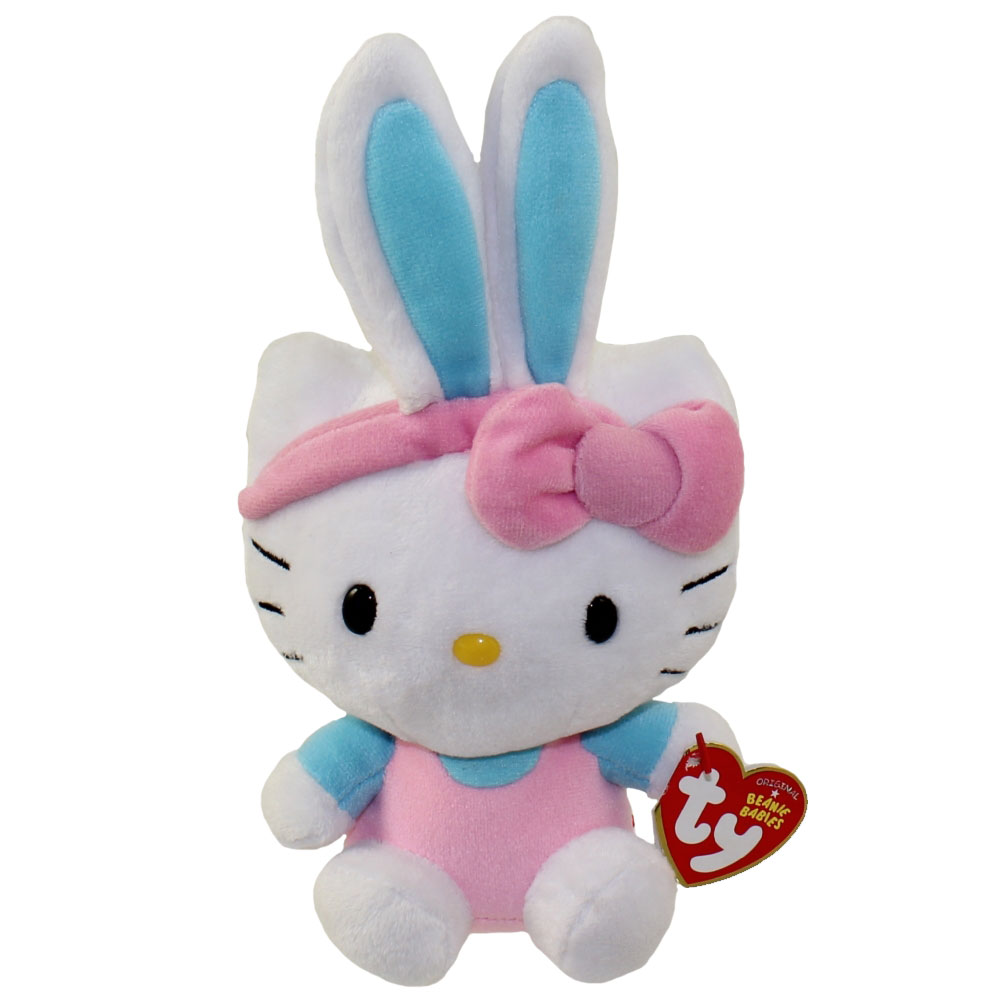 TY Beanie Baby - HELLO KITTY (Blue Ears & Pink Overalls) (8 inch)