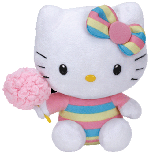 TY Beanie Baby - HELLO KITTY (Cotton Candy - 6 inch)