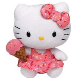 TY Beanie Baby - HELLO KITTY (Ice Cream - 6 inch)