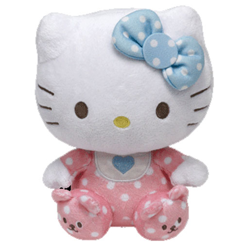 TY Beanie Baby - HELLO KITTY (Pink Baby w/ Rattle - 6 inch)