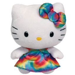 TY Beanie Baby - HELLO KITTY (Rainbow Tie Dye) (8 inch)