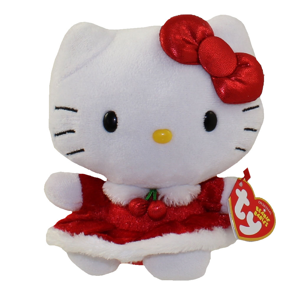 TY Beanie Baby - HELLO KITTY (Christmas Dress - 6 inch)