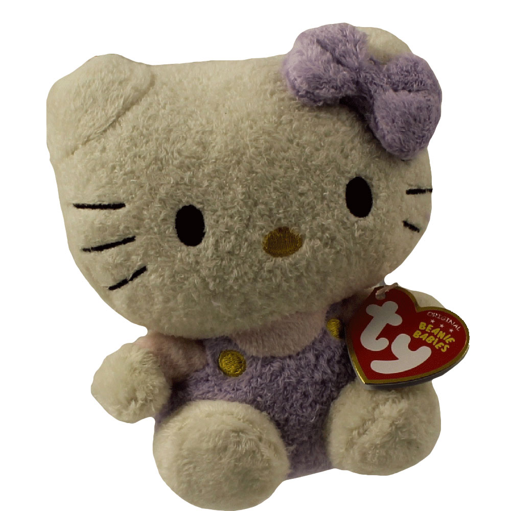 TY Beanie Baby - HELLO KITTY ( FUZZY PURPLE ) (5.5 inch)