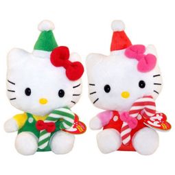 TY Beanie Babies - HELLO KITTY (Set of 2 - Red & Green Candy Canes) (7.5 inch) TY Beanie Babies - HELLO KITTY (Set of 2 - Red & Green Candy Canes) (7.5 inch)