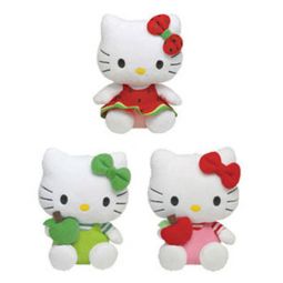 TY Beanie Babies - HELLO KITTY (Set of 3 - Watermelon, Red & Green Apple) (5.5 inch) TY Beanie Babies - HELLO KITTY (Set of 3 - Watermelon, Red & Green Apple) (5.5 inch)
