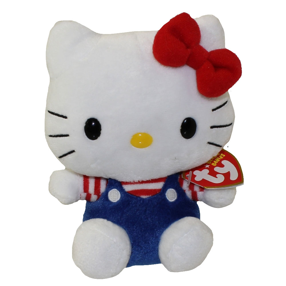 TY Beanie Baby - HELLO KITTY ( BLUE OVERALLS ) (5.5 inch)