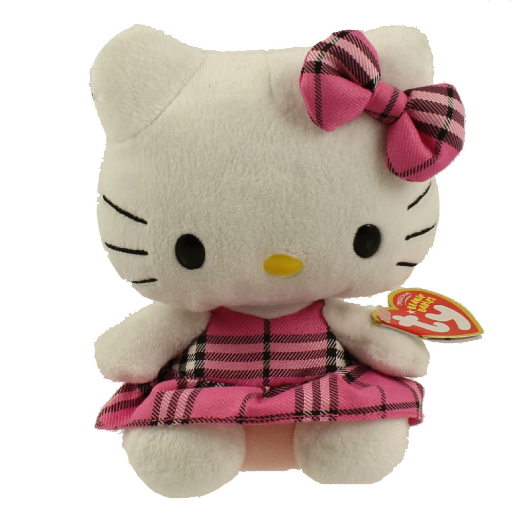 TY Beanie Baby - HELLO KITTY ( PINK TARTAN PLAID - US Version) (5.5 inch)