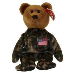 TY Beanie Baby - HERO the USO Military Bear (w/ US Flag on Chest) (8.5 inch)